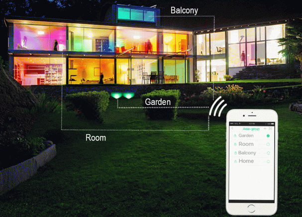 LE’s iLUX smart flood lights let you create colorful scenes inside your home or even outside